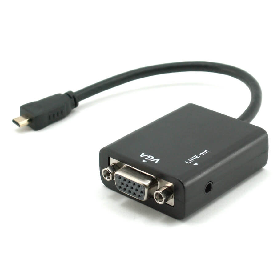 מתאם MicroHDMI ל - VGA נקבה.